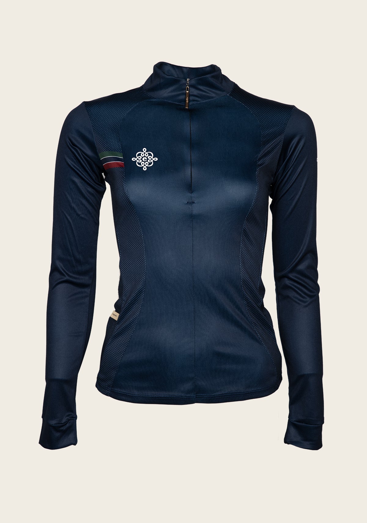 Espoir Lumiere Eternal Collection Navy Quarter Zip Sun Shirt Long Sleeve