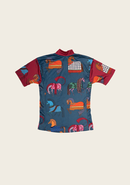 Fun in the Barn on Harbor Blue Children's Short Sleeve Shirt