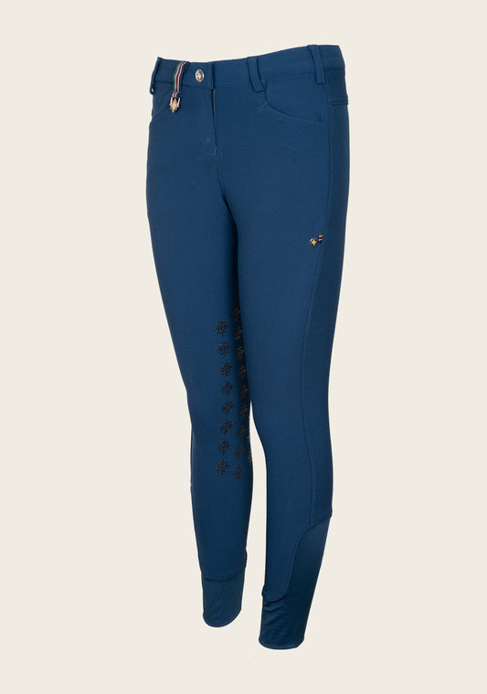 Espoir Coquet Knee Patch Peacock Blue Bamboo Breeches