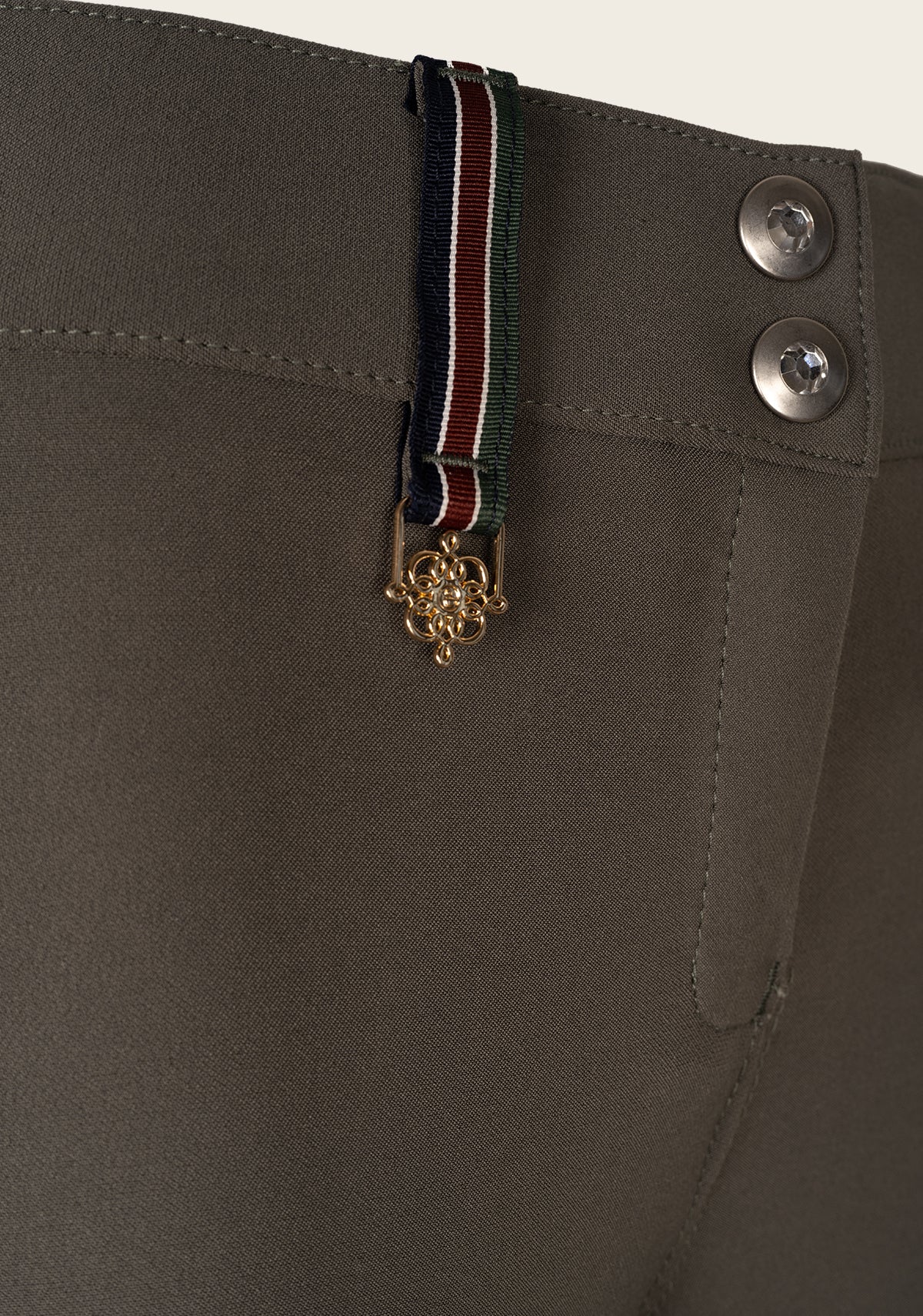 Inspire Full Seat High Waist Dusky Green Bamboo Breeches