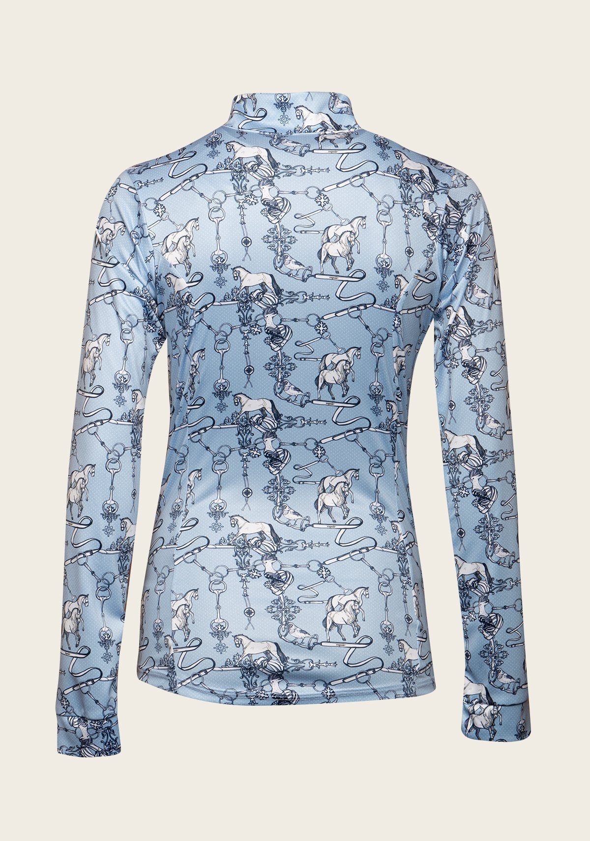 Espoir Sky Blue Carnival Quarter Zip Sun Shirt
