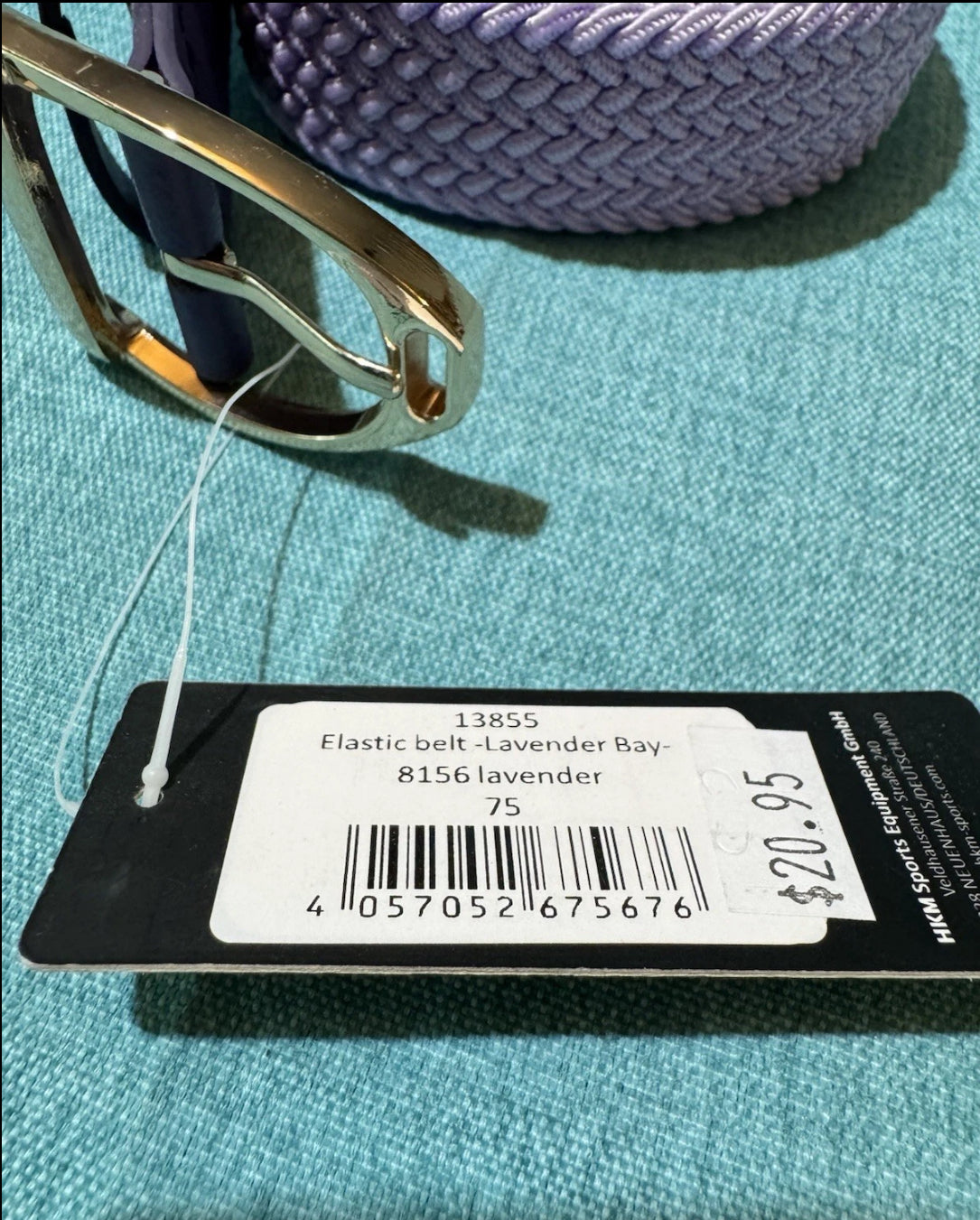 HKM Lavender Elastic Belt-Lavender Bay w/Stirrup Buckle 75 (S)