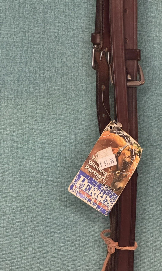 NEW Perris Flat Leather Standing Martingale Horse size in Havana