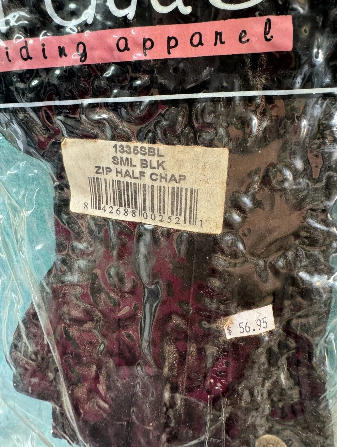 *NEW* Perris Black Suede Half Chaps Size Small