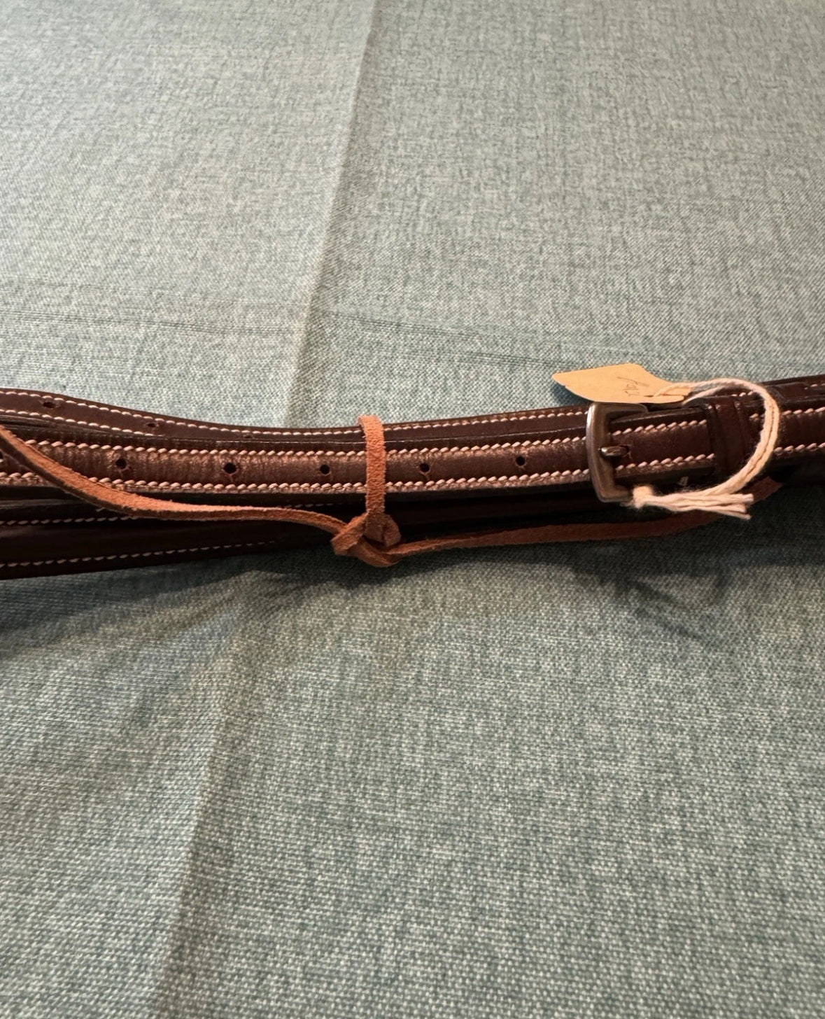 New Horse size No Brand Standing Martingale Brown Leather Round Raised
