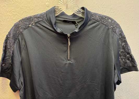 HKM Nelly Functional Shirt Deep Blue Navy - Size XLarge - Equestrian Top