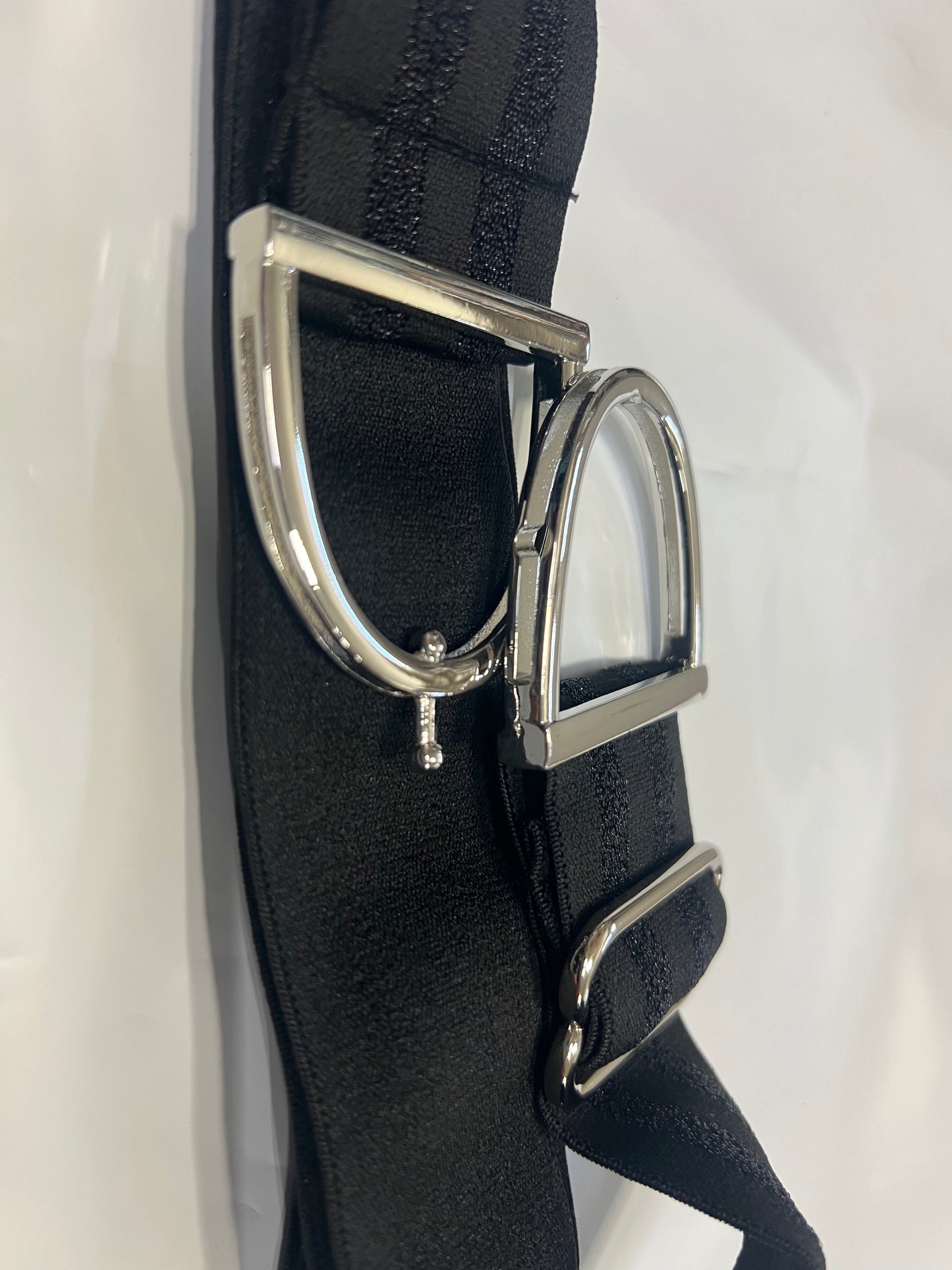 Stirrup belt buckle with Black adjustable