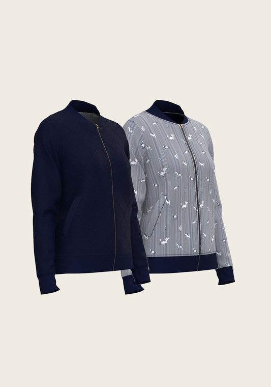 Navy Stripes Reversible Jacket