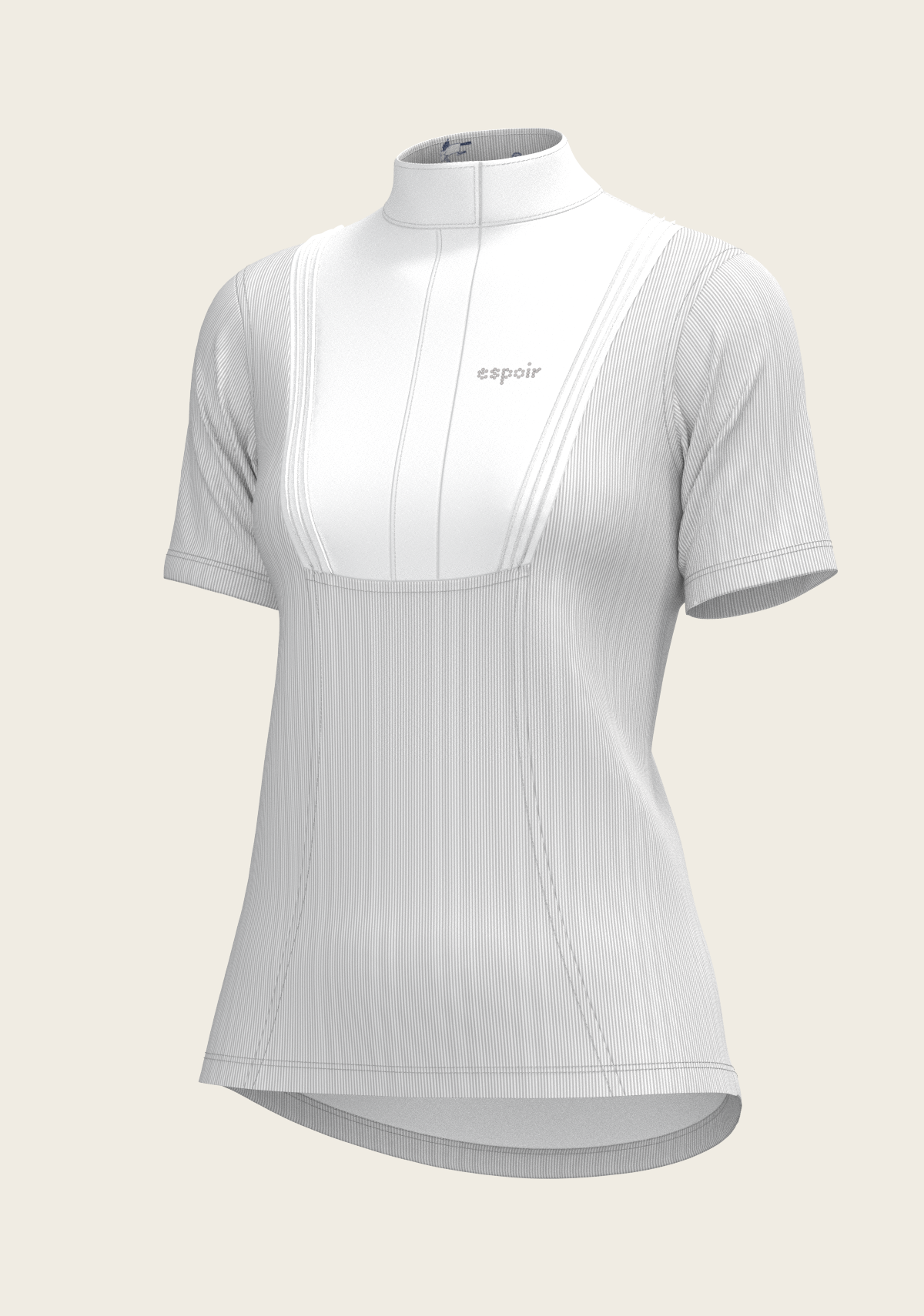 Stripes in Grey Short Pleated Short Sleeve Show Shirt