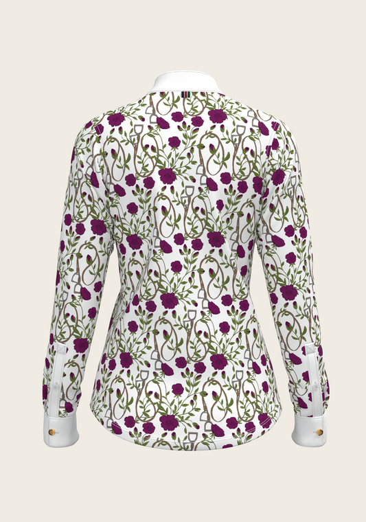 Berry Short Pleated Long Sleeve Show Shirt