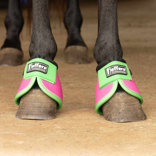 Jeffers Expression Neon No-Turn Bell Boots for Horses