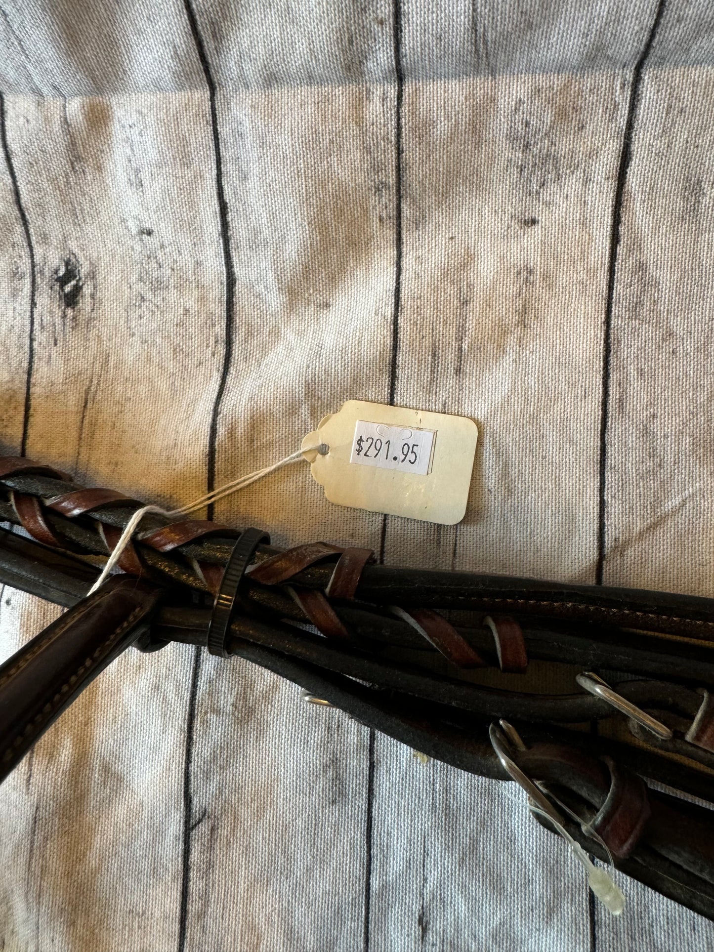 Bobby’s Tack Bridle Signature Series Horse size Raised Stitched Snaffle w/Flash