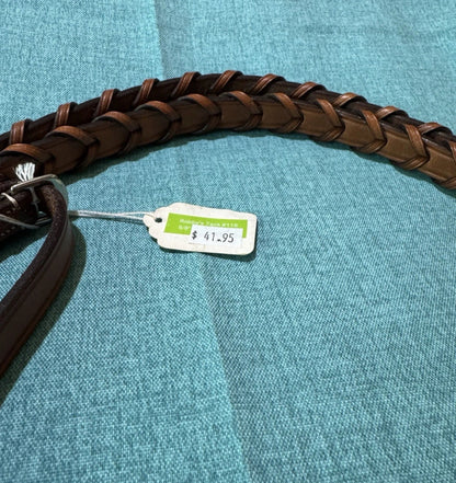 NEW Bobby’s 119 English Flat Laced Leather Reins 5/8”x54” Chestnut Silver Spur