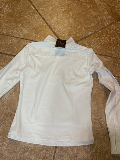 White Equestrian Fancy cuff long sleeve training shirt