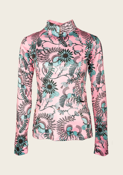 Mint Magic in Pink Quarter Zip Sun Shirt
