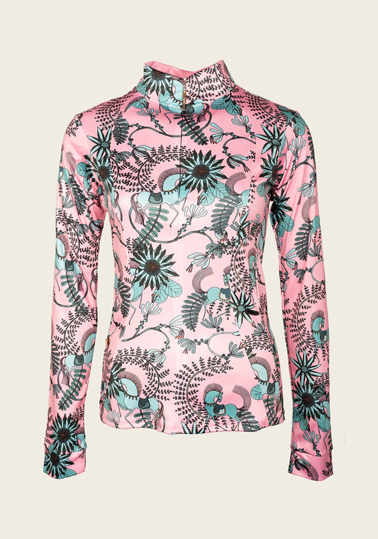 Mint Magic in Pink Quarter Zip Sun Shirt