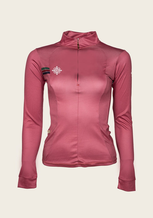 Espoir Lumiere Eternal Collection Dirty Pink Quarter Zip Sun Shirt