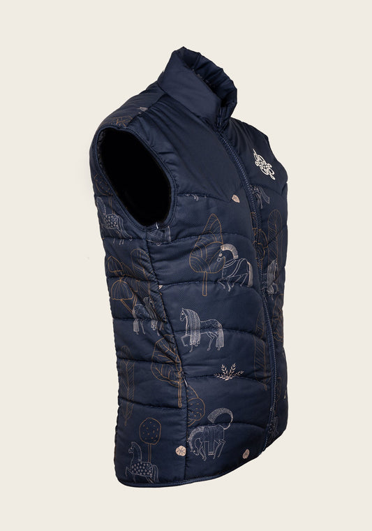 Espoir Navy Magic Sleeveless Puffer Vest