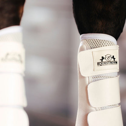 B&W - White Brushing Boots (Set of 4)