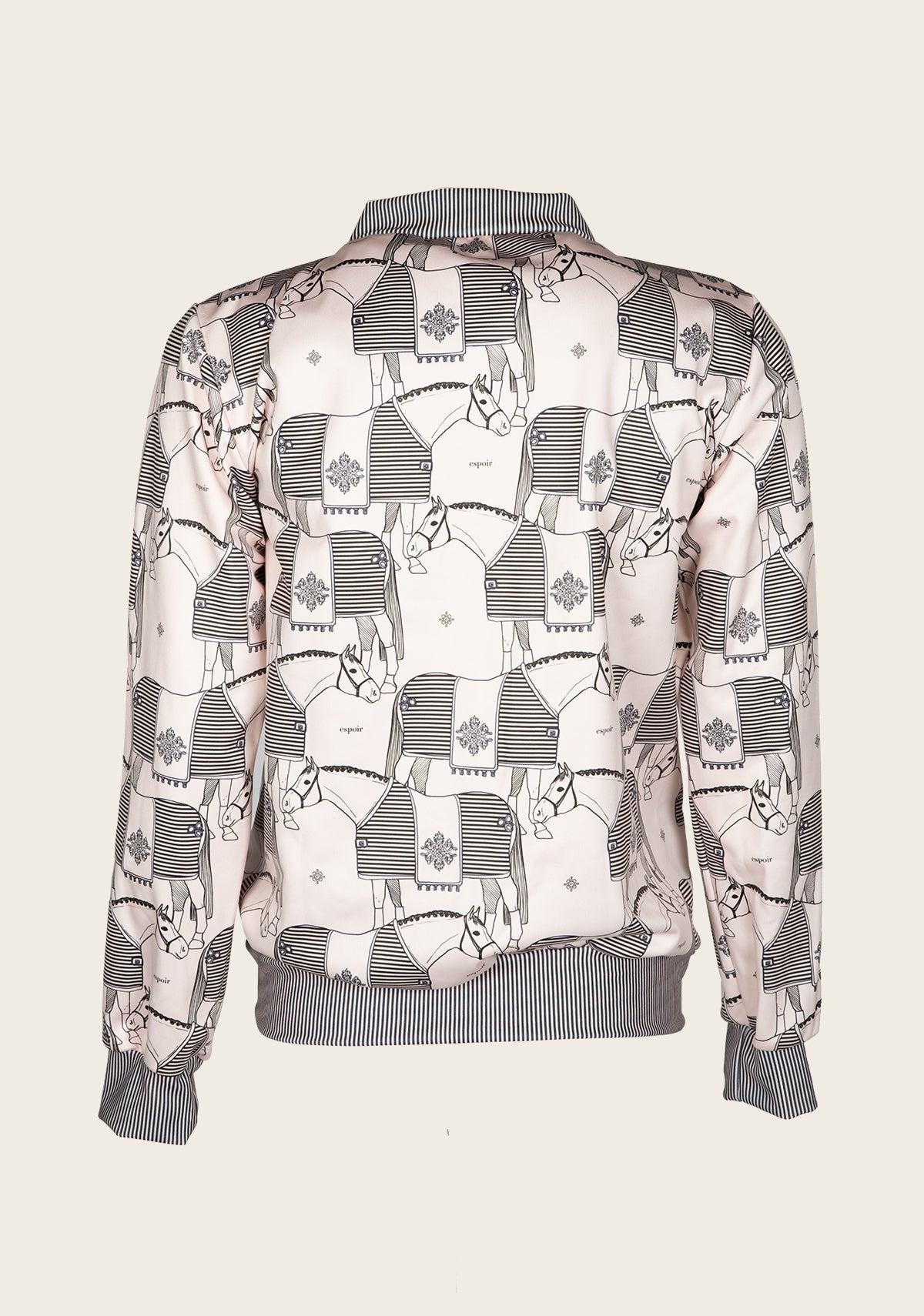 ON SALE!!! Espoir Beige Blanketed Horse Bomber Jacket