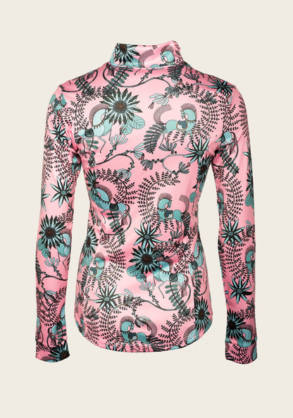 Mint Magic in Pink Quarter Zip Sun Shirt