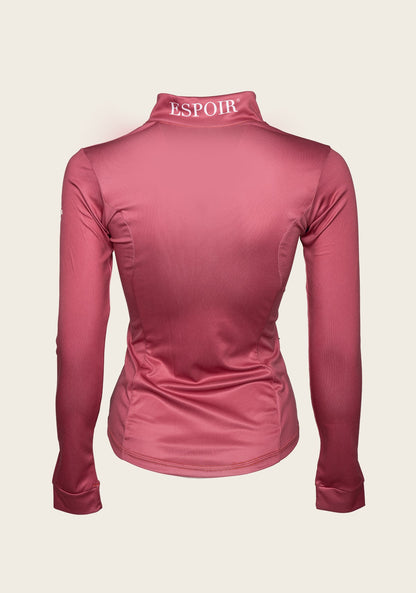 Espoir Lumiere Eternal Collection Dirty Pink Quarter Zip Sun Shirt LONG SLEEVE
