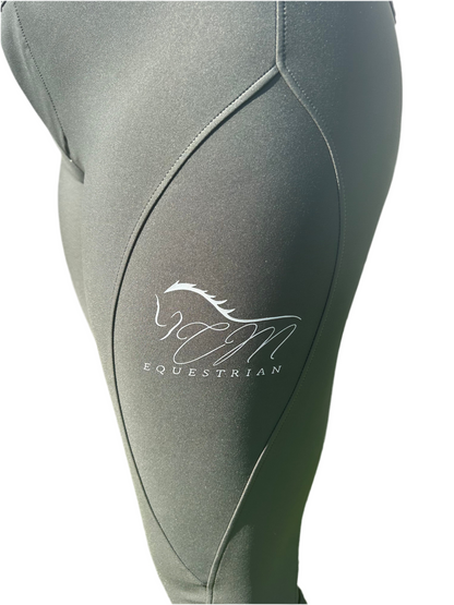 Green Button up Breeches Amy Green full bottomed logo CM pocket