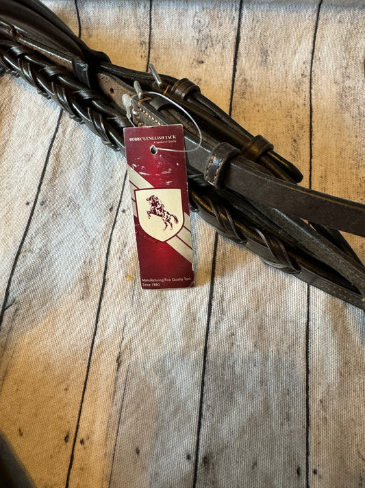 Bobbys Brown Cob Bridle Padded With Flash