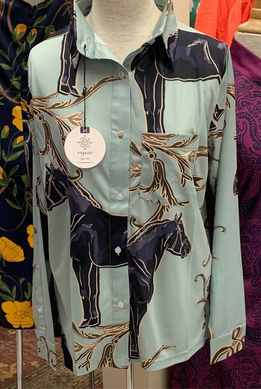 Grandé Horse Loose Fitting Sun Shirt