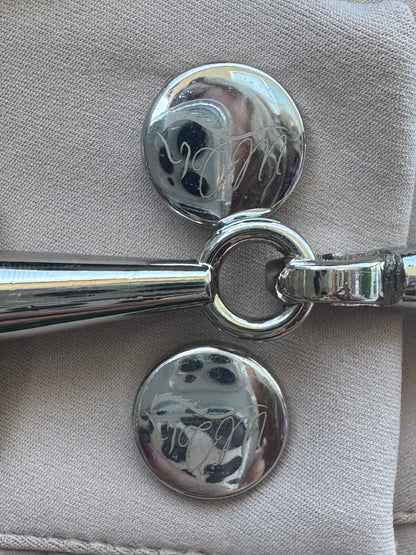 Cm Tan Knee Equestrian Button Breeches with CM logo