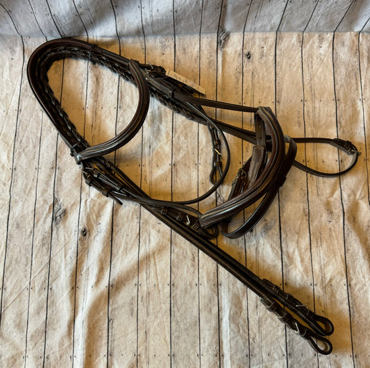 Bobbys Brown Cob Bridle Padded With Flash