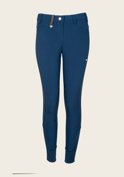 Espoir Coquet Knee Patch Peacock Blue Bamboo Breeches