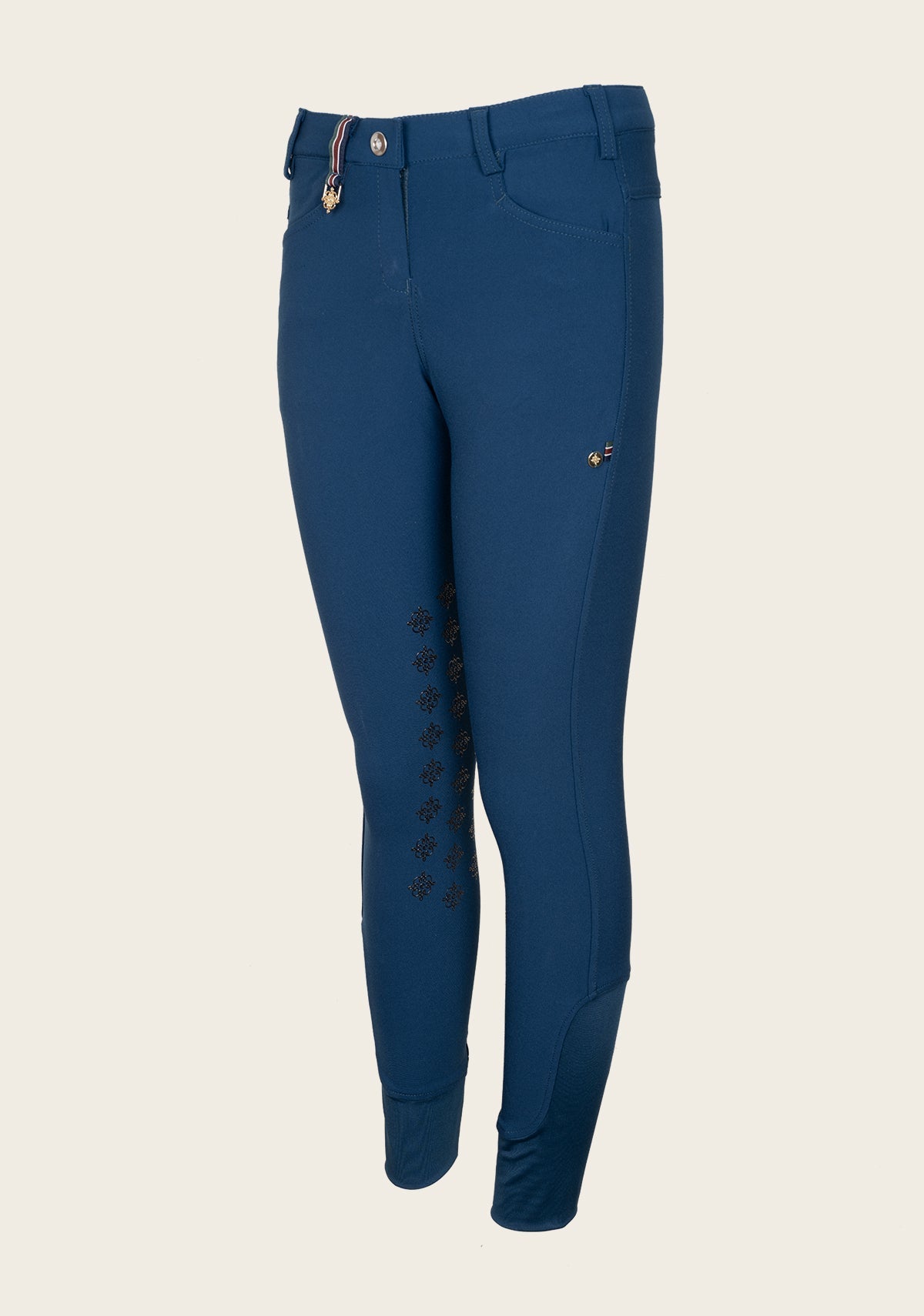 Espoir Coquet Knee Patch Peacock Blue Bamboo Breeches
