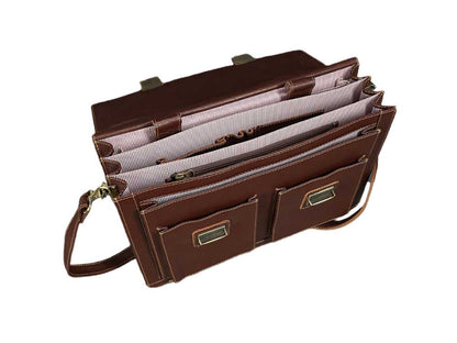 Totare Benevento Leather Messenger Bag Briefcase