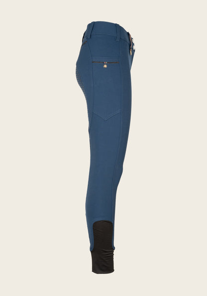 Inspire Full Seat High Waist Peacock Blue Bamboo Breeches