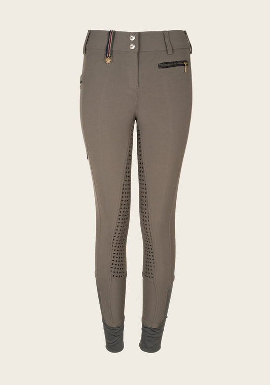 Inspire Full Seat High Waist Dusky Green Bamboo Breeches