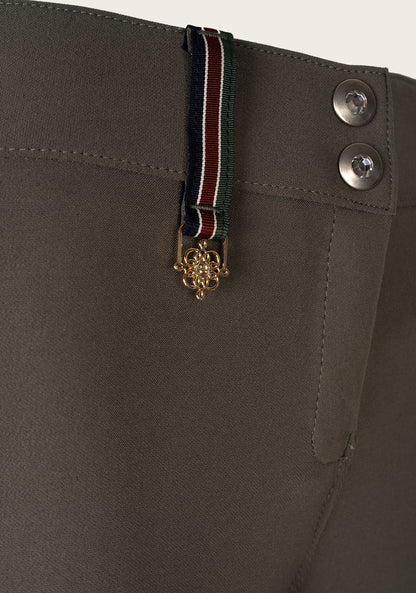 Inspire Full Seat High Waist Dusky Green Bamboo Breeches