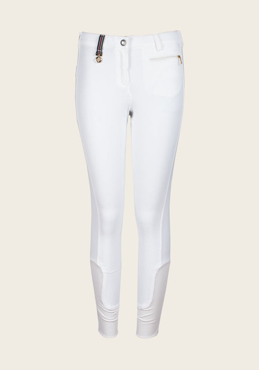 Espoir Inspire White Knee Patch Bamboo Breeches