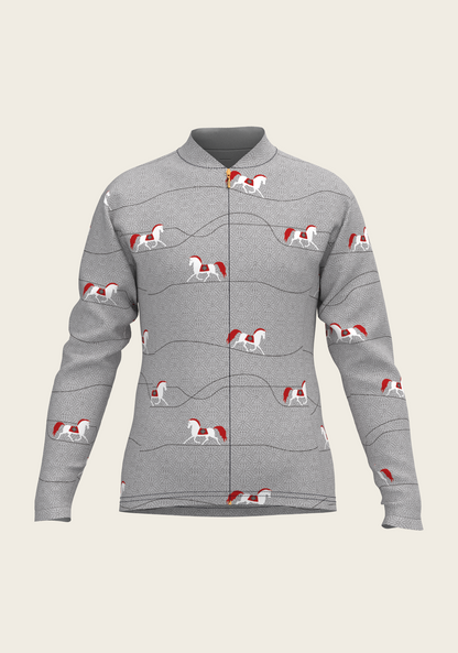 Red Horse on Grey Mountain Children's Long Sleeve Shirt