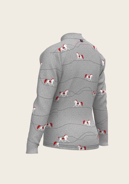 Red Horse on Grey Mountain Children's Long Sleeve Shirt