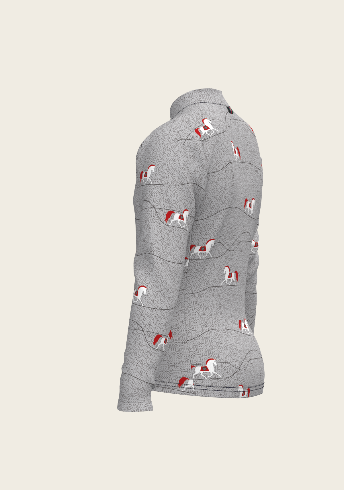 Red Horse on Grey Mountain Children's Long Sleeve Shirt