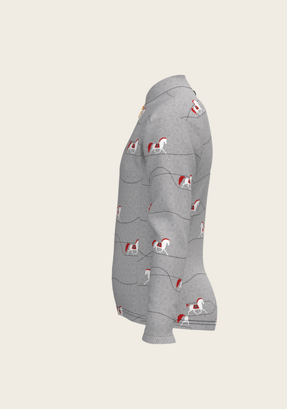 Red Horse on Grey Mountain Children's Long Sleeve Shirt