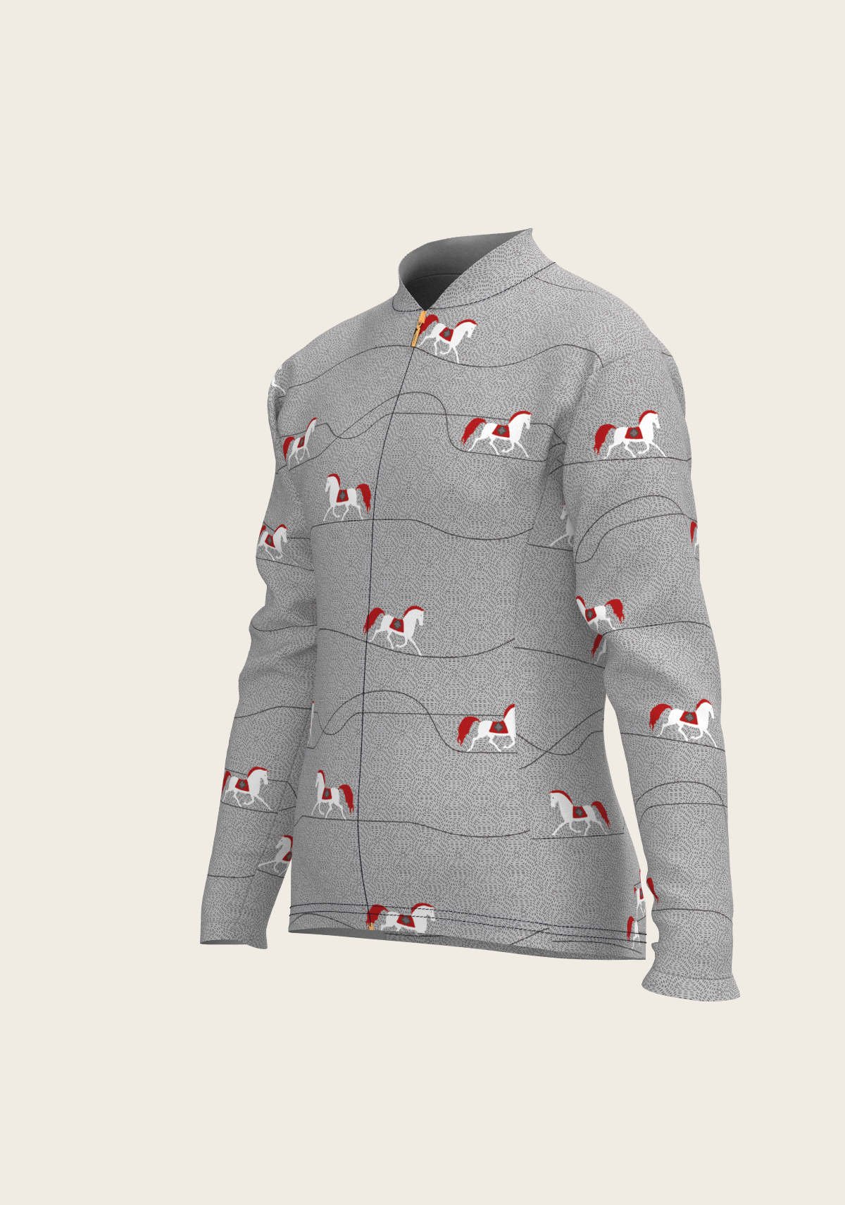 Red Horse on Grey Mountain Children's Long Sleeve Shirt