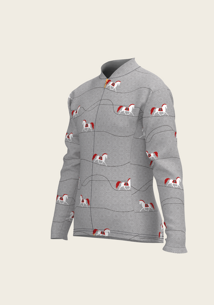 Red Horse on Grey Mountain Children's Long Sleeve Shirt