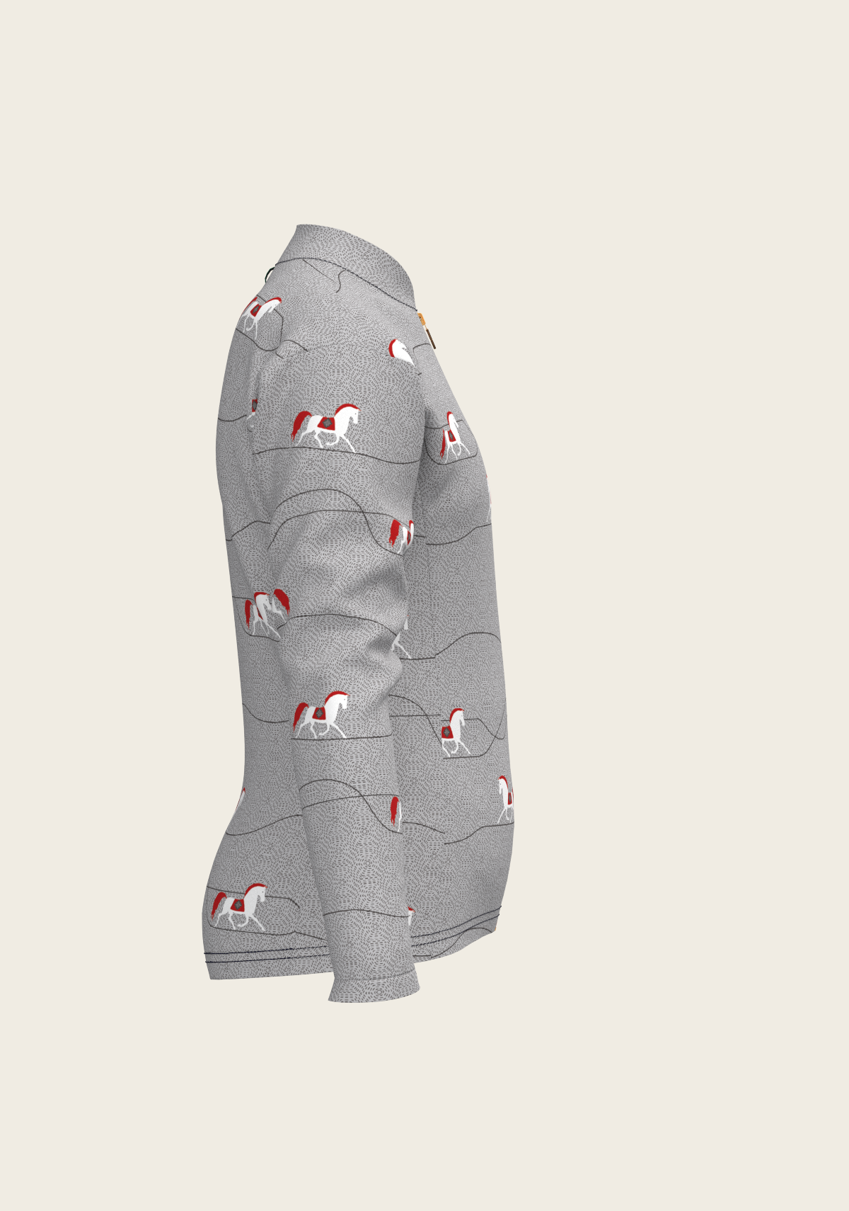 Red Horse on Grey Mountain Children's Long Sleeve Shirt