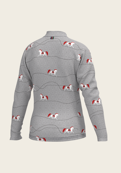 Red Horse on Grey Mountain Children's Long Sleeve Shirt