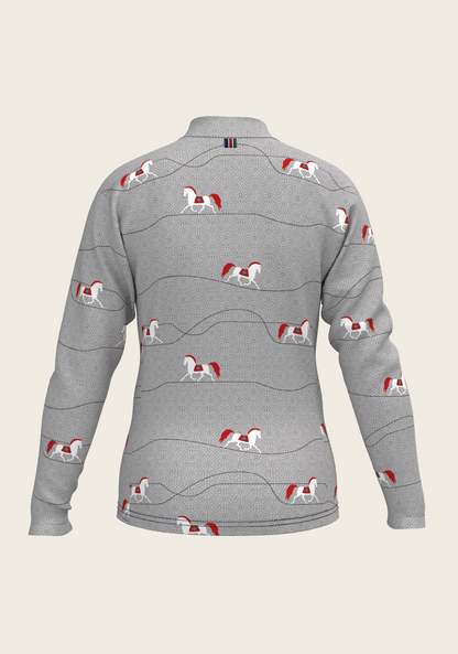 Red Horse on Grey Mountain Children's Long Sleeve Shirt