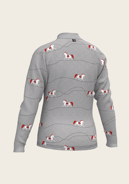 Red Horse on Grey Mountain Children's Long Sleeve Shirt