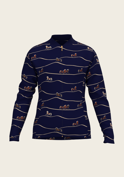 Navy Cheval Children's Long Sleeve Shirt
