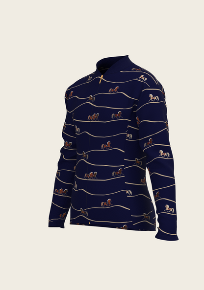 Navy Cheval Children's Long Sleeve Shirt